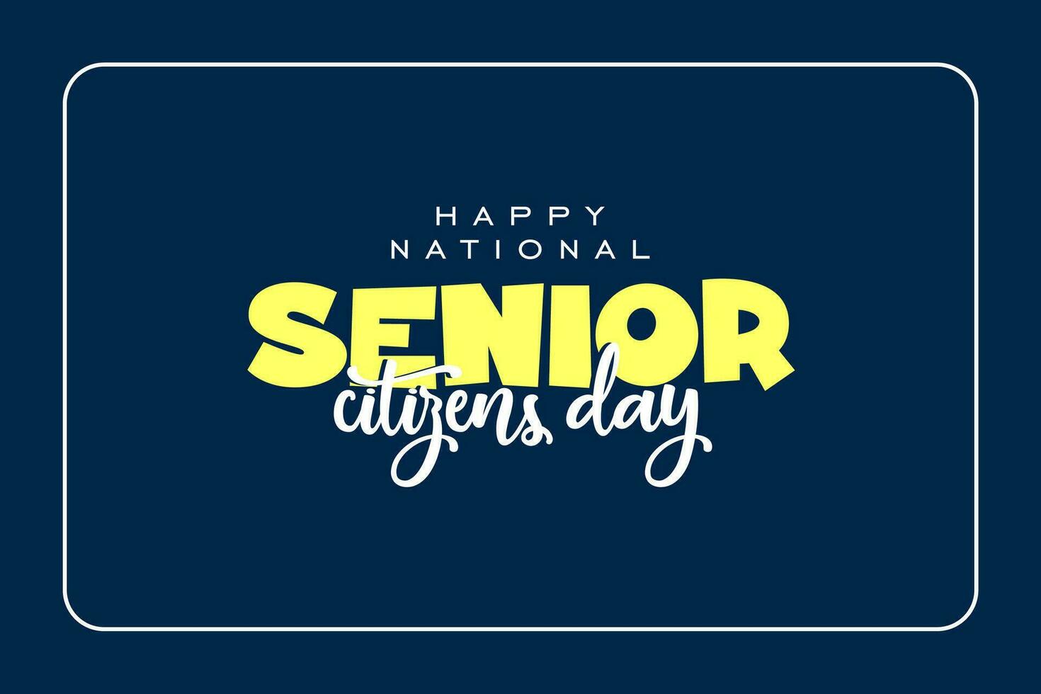 national senior citizens day ... vector