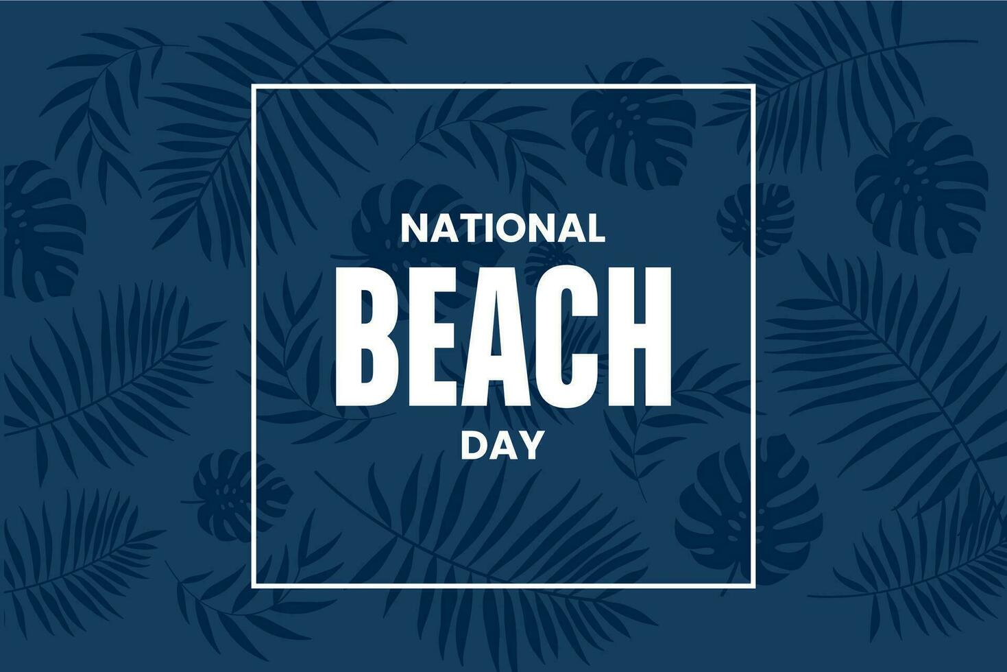 national beach day background template Holiday concept vector