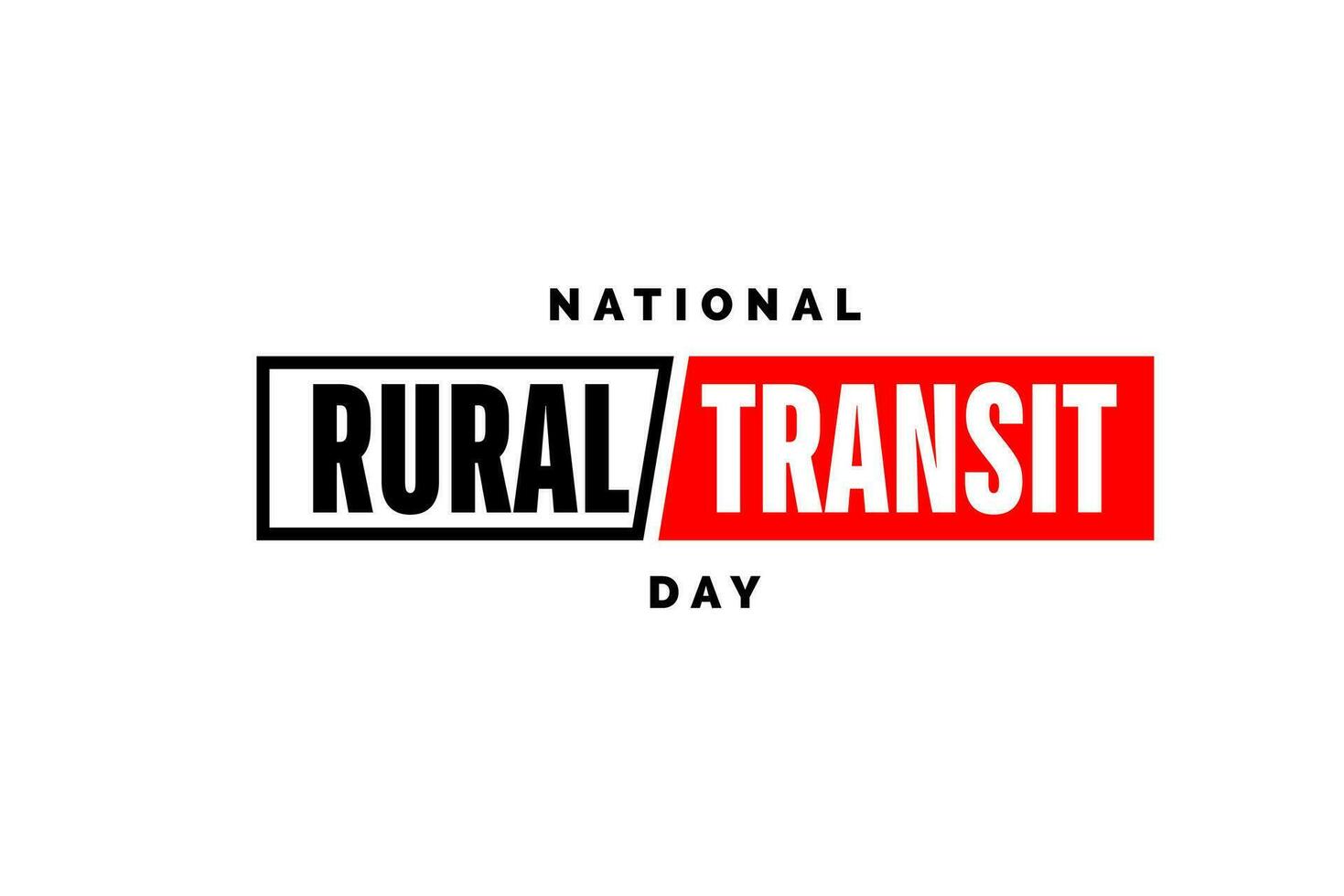 national rural transit day vector