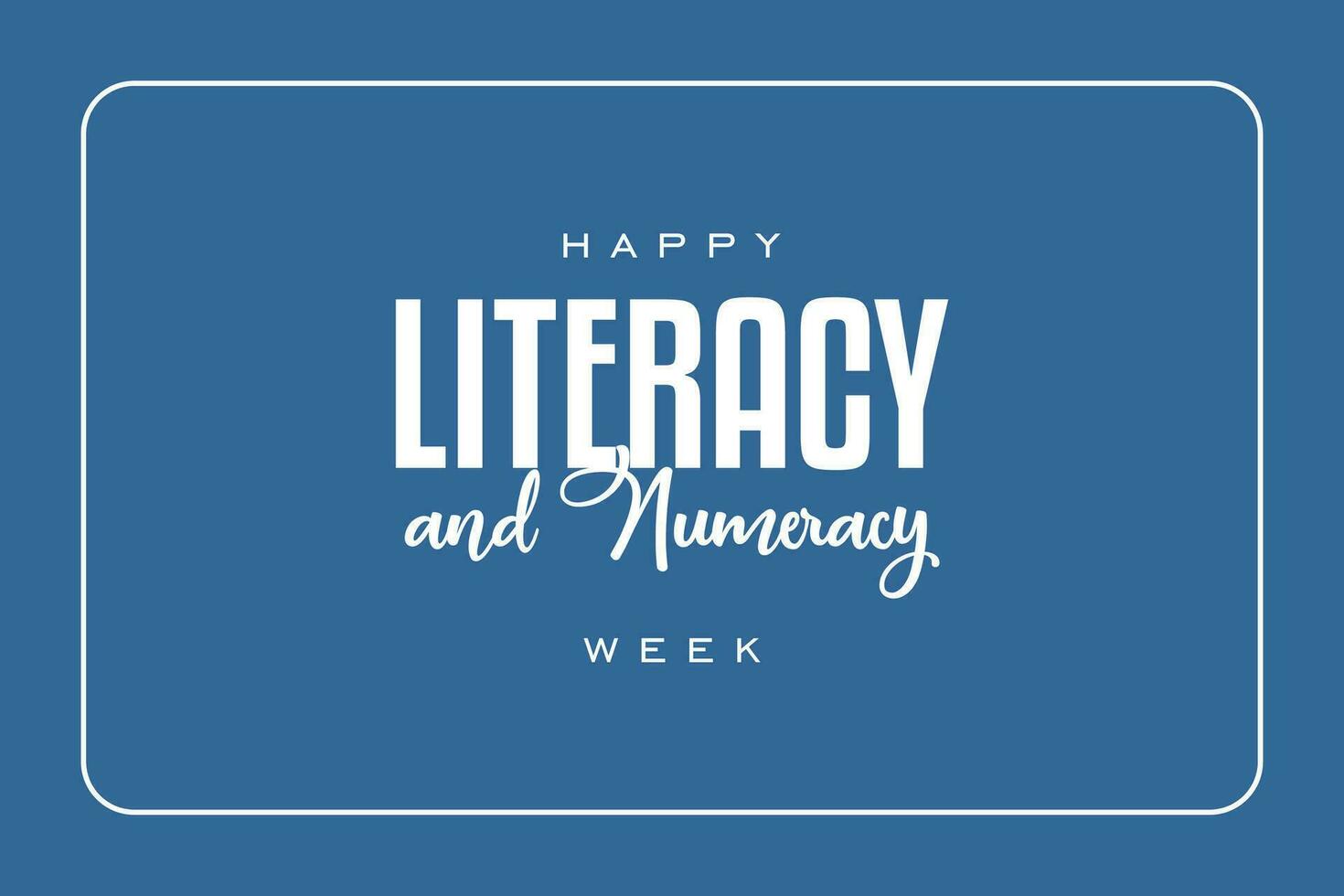 literacy and numeracy week vector