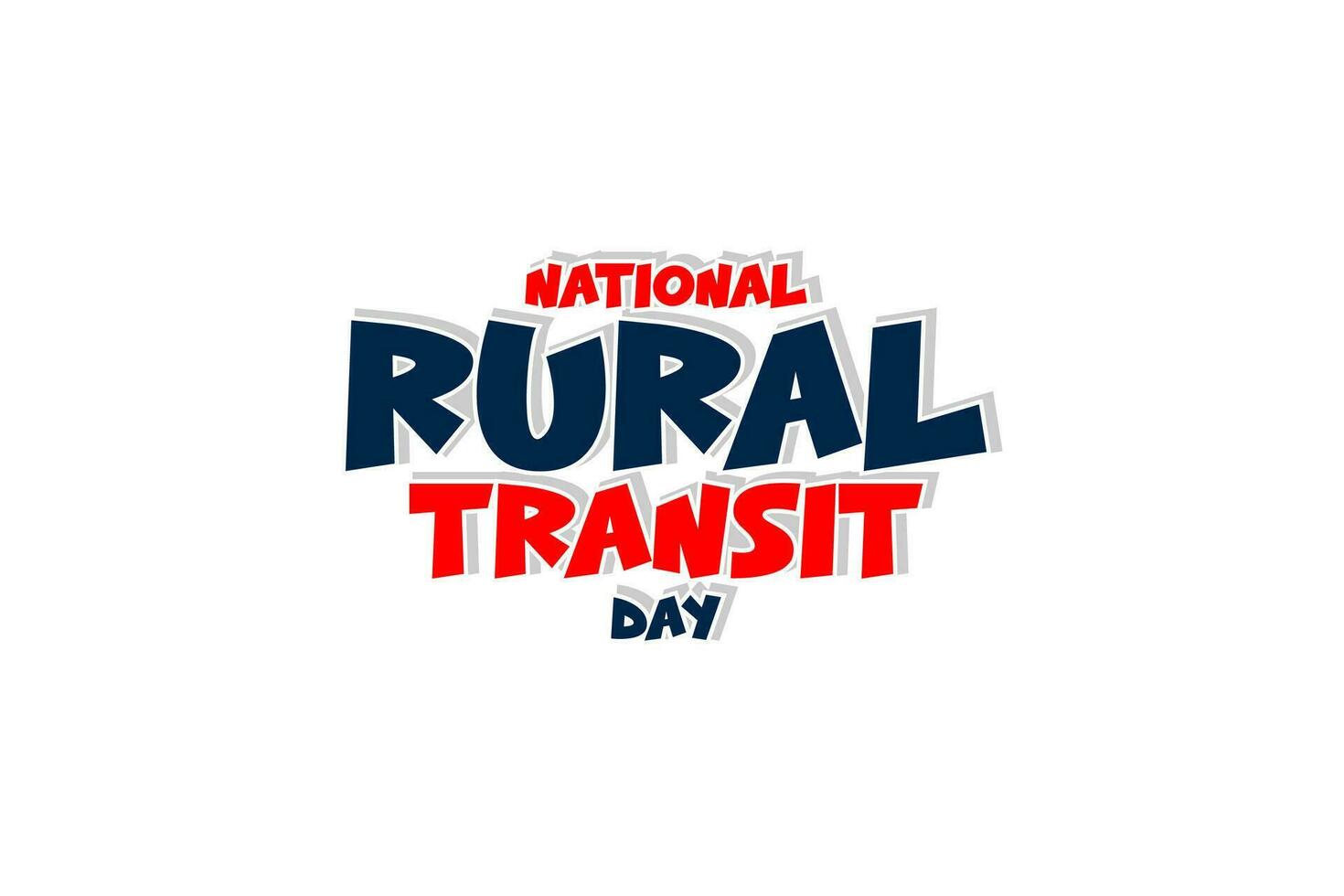 national rural transit day vector