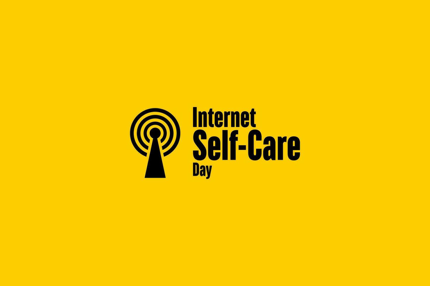 internet self care day background template Holiday concept vector
