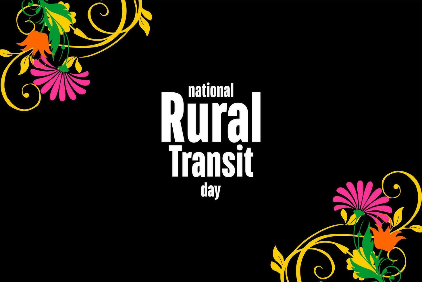 national rural transit day vector