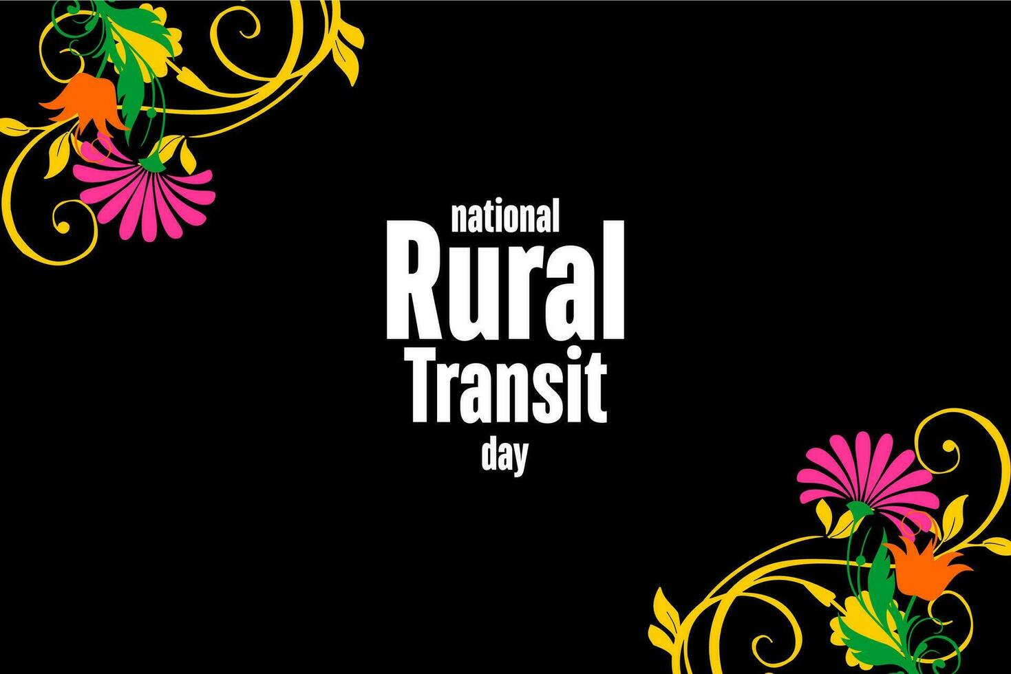 nacional rural tránsito día vector