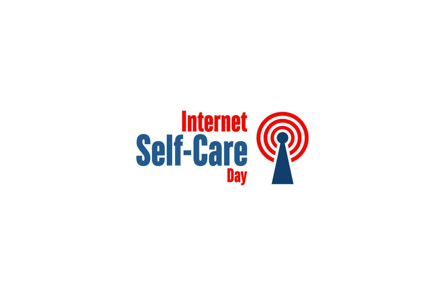 internet self care day background template Holiday concept vector