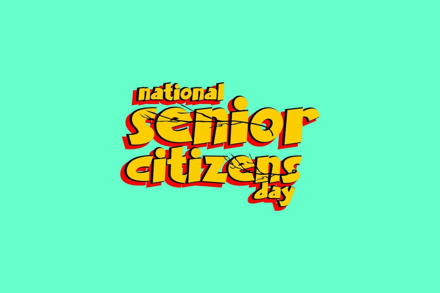 national senior citizens day ... vector