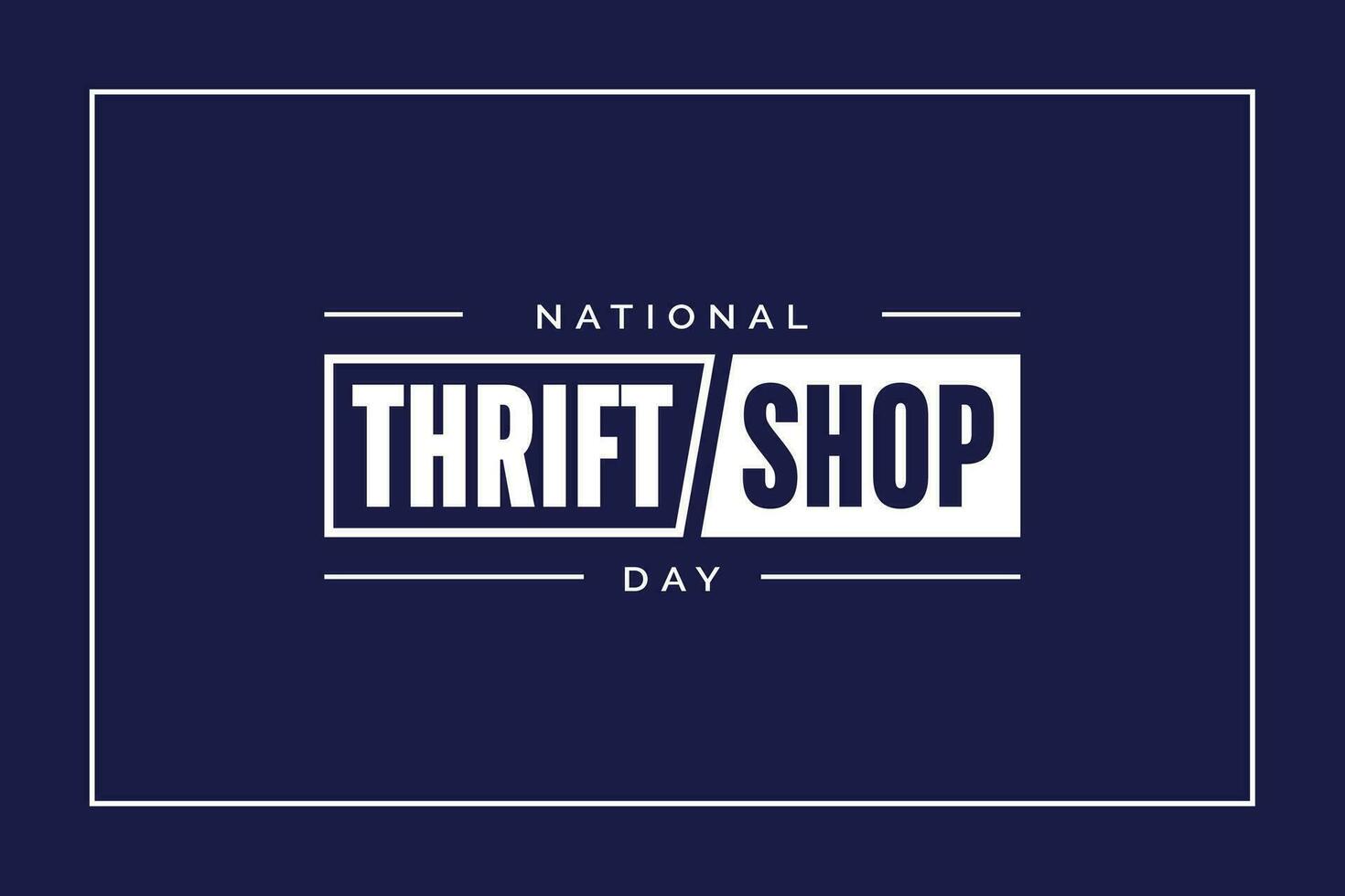 national thrift shop day vector