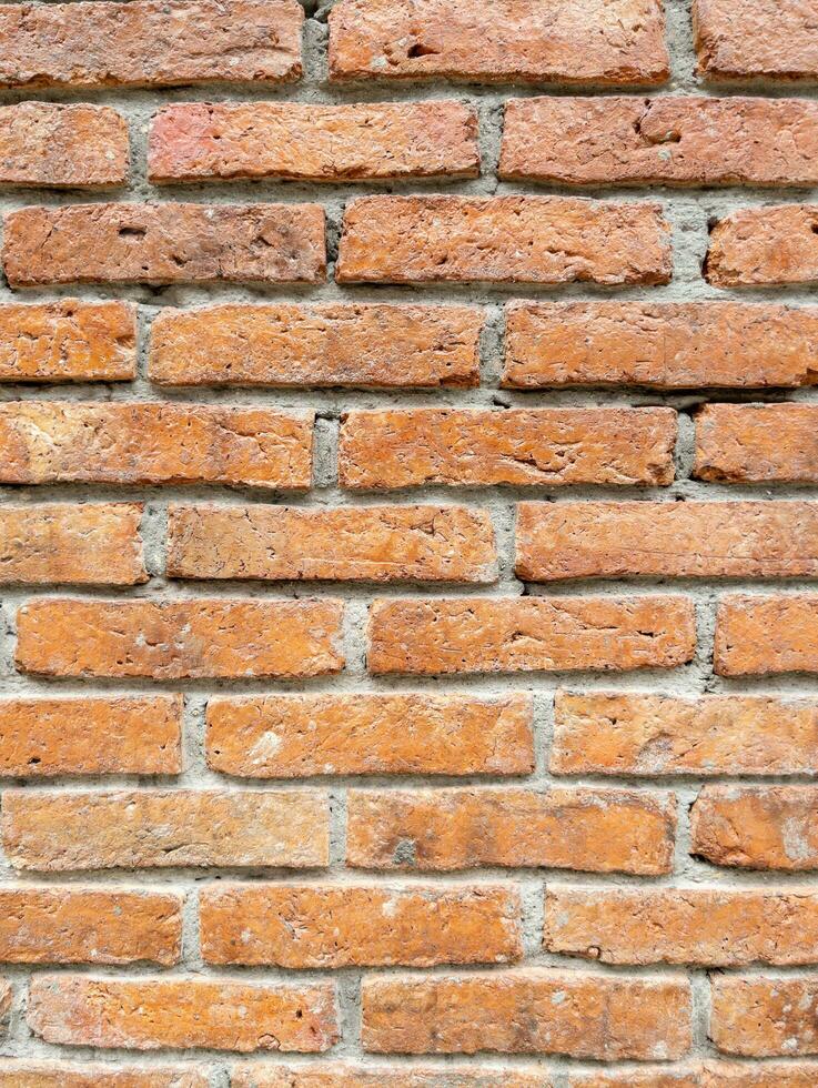 The red brick wall on the countryside house. photo
