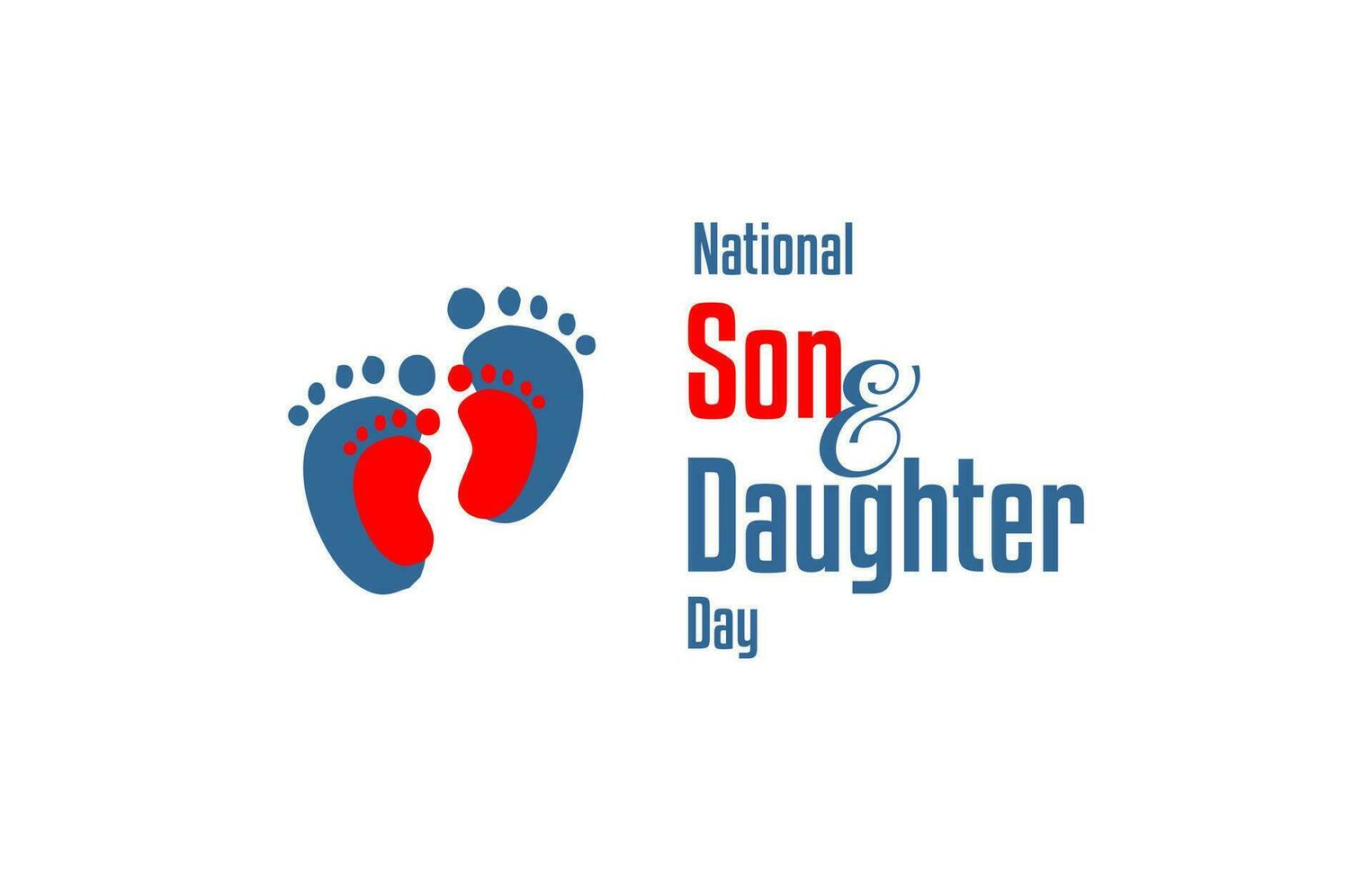 National Son and Daughter Day vector