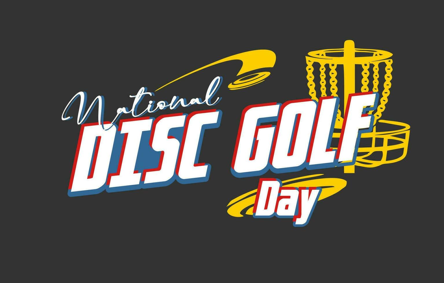 National Disc Golf Day vector