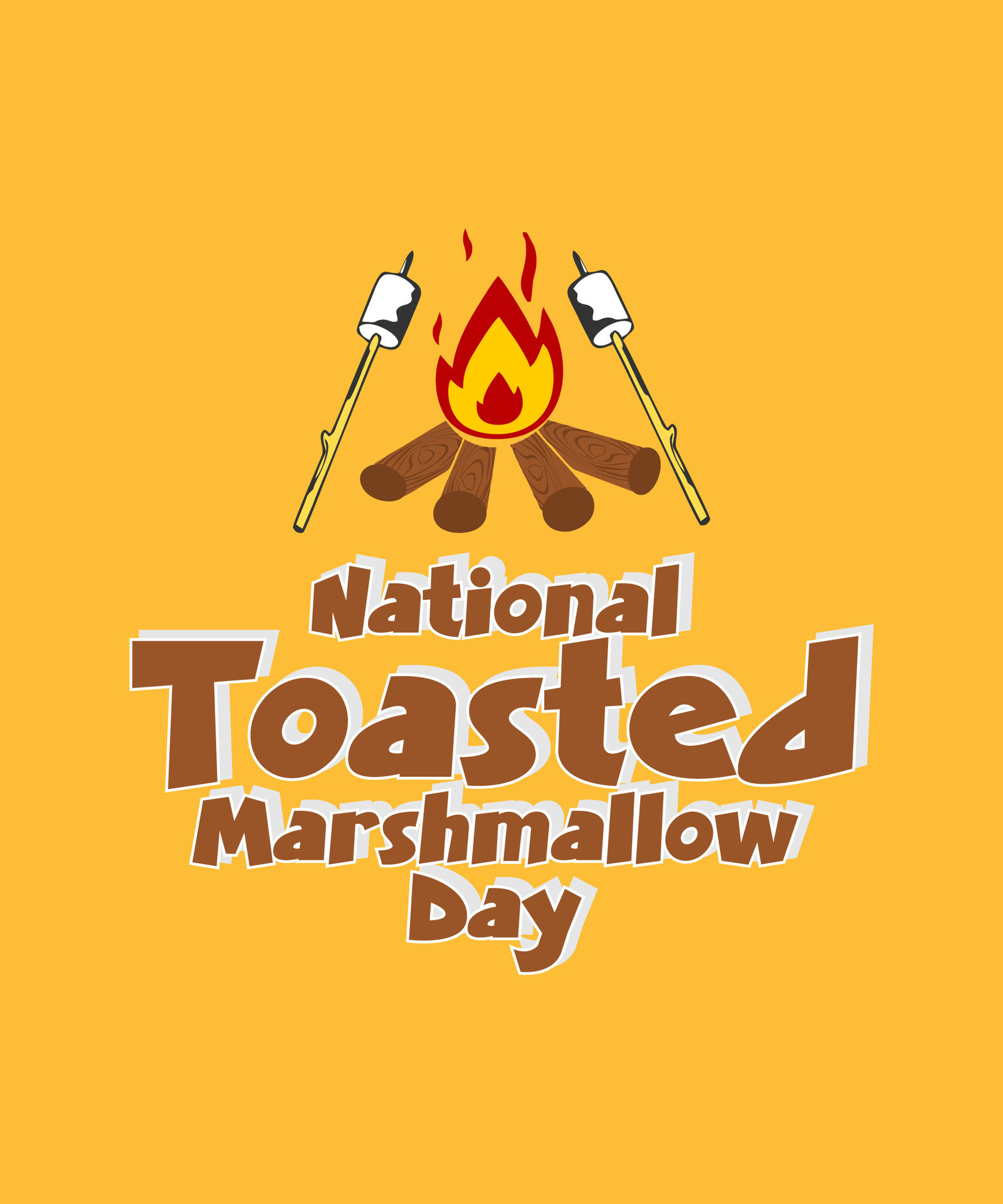 national toasted marshmallow day 26543077 Vector Art at Vecteezy