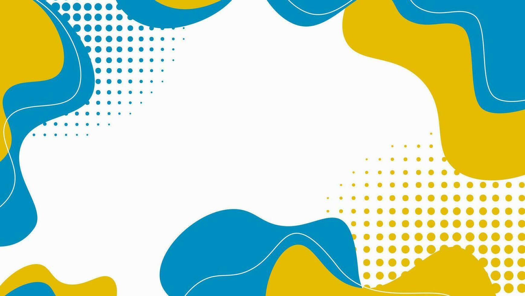 Abstract yellow blue halftone texture background vector