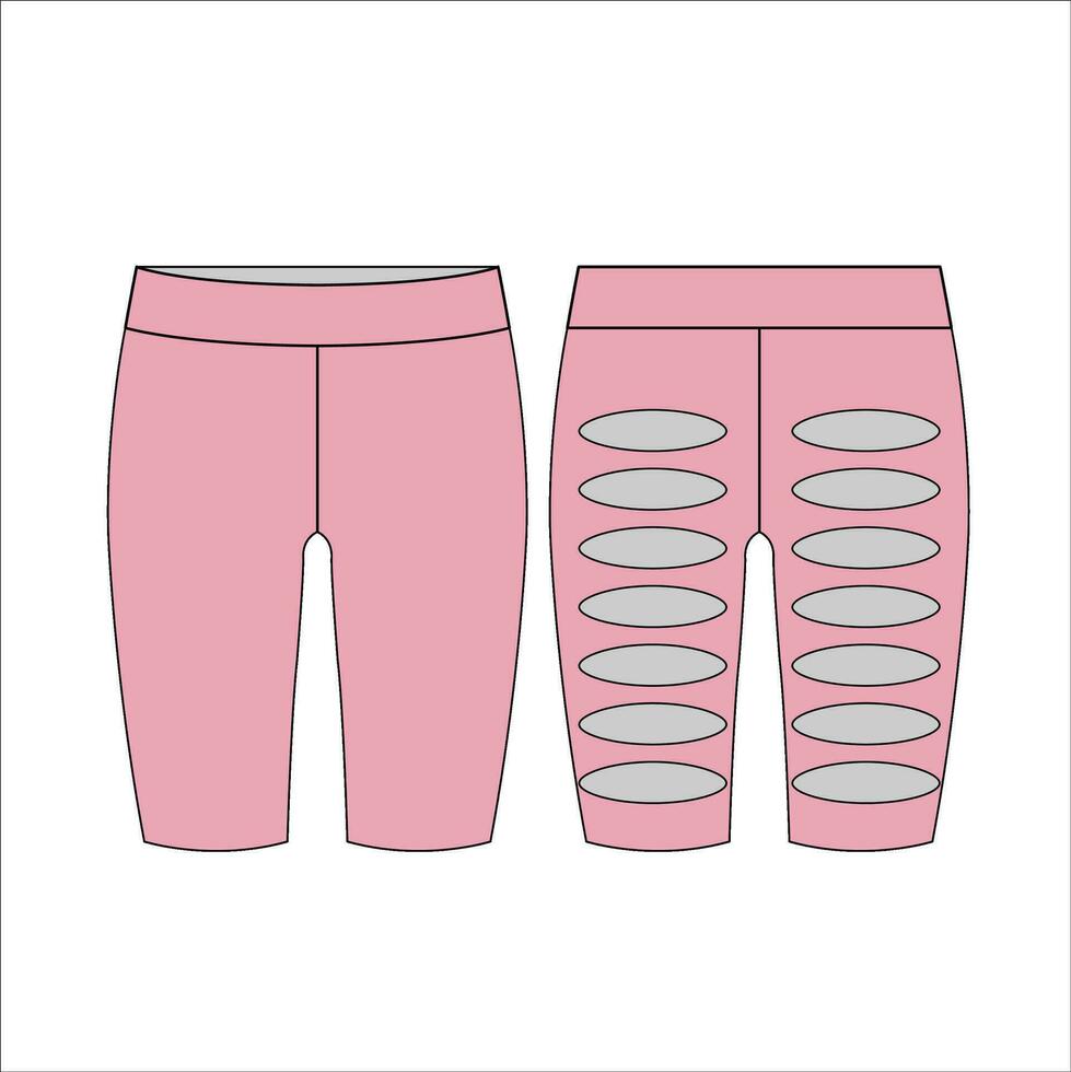 señoras motorista pantalones cortos vector modelo