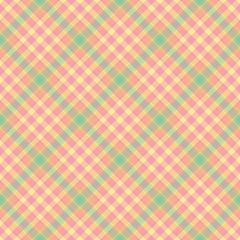 Plaid seamless pattern. Vector background of textile ornament. Flat fabric design.