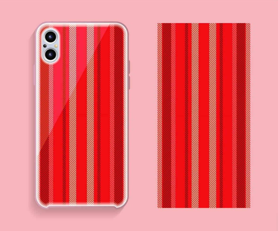 Mobile phone cover design. Template smartphone case vector pattern.