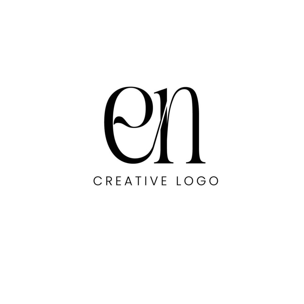 en inicial letra logo diseño vector