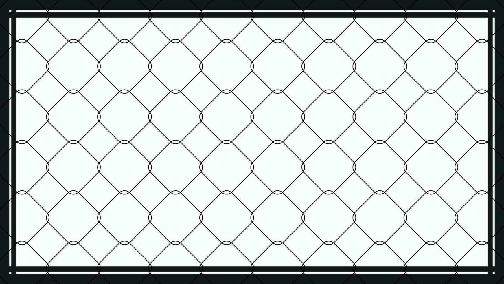 Wire mesh design illustration, like fence with black frame isolated on white background. Can be used for decoration or backdrop vector