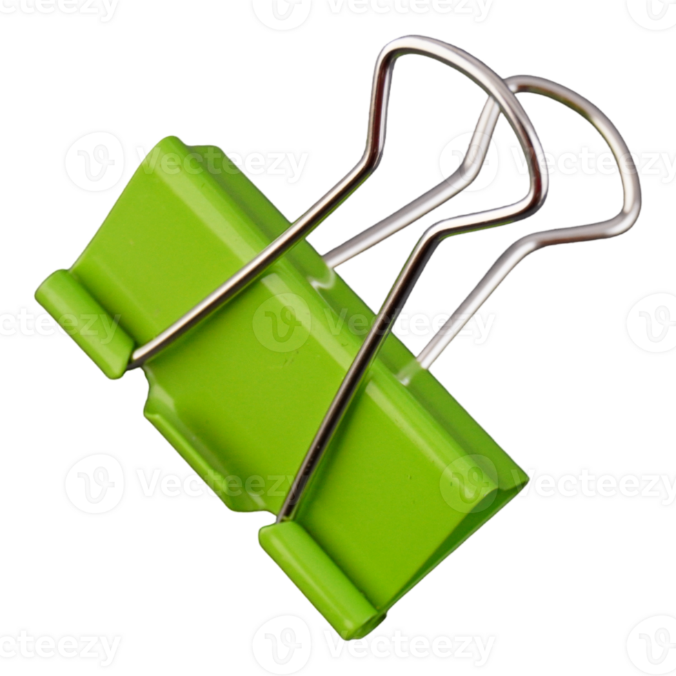 Green Binder Clip Cutout png