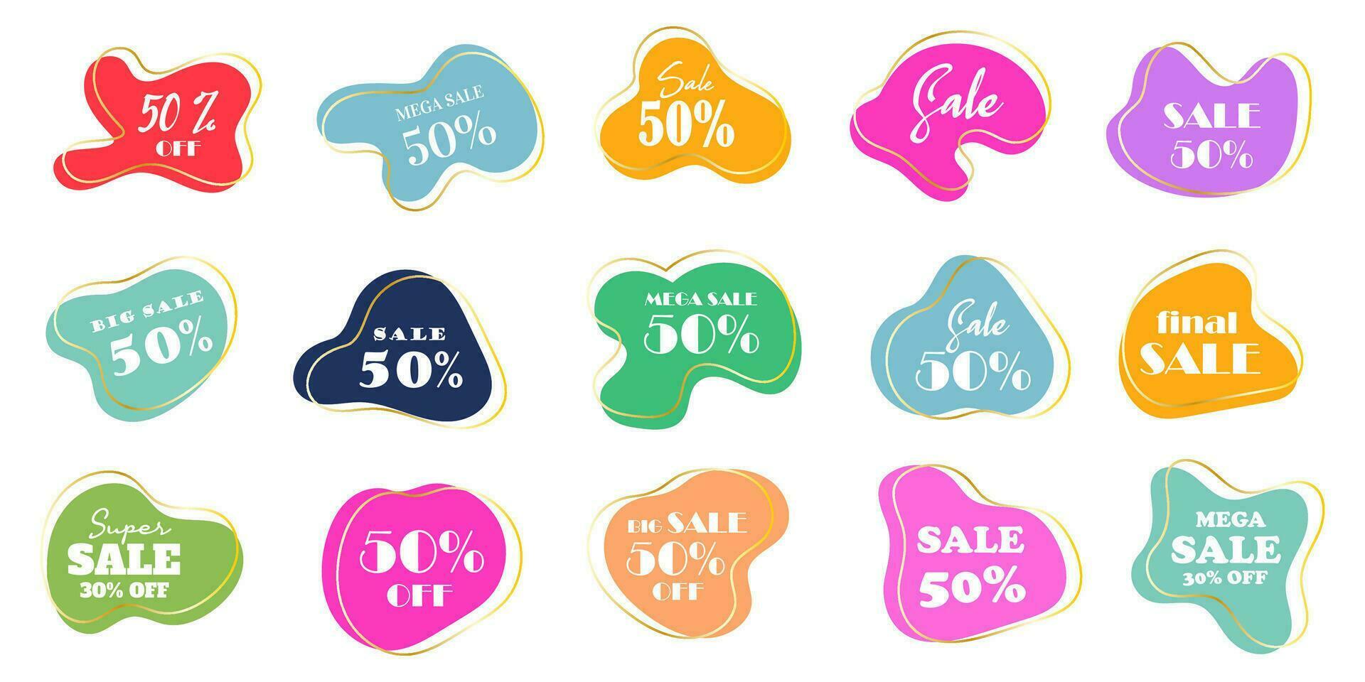 Set of Sale badges.Template banner shopping badges, Sale tags and labels. sale, discount, shop, special offer, sale Elements design vector
