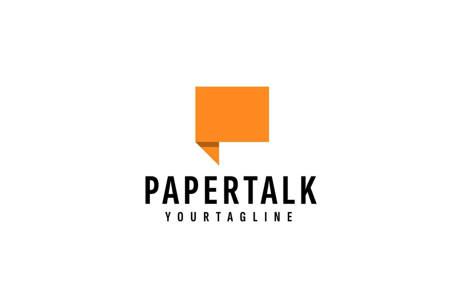 paper talk logo vector icon illustration