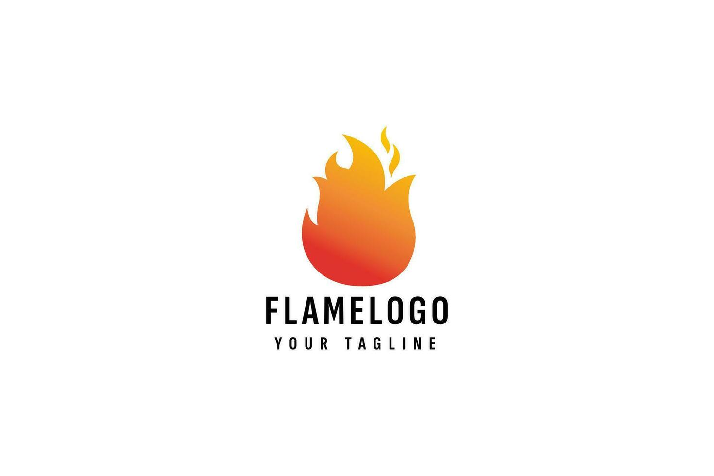 flame logo vector icon illustration