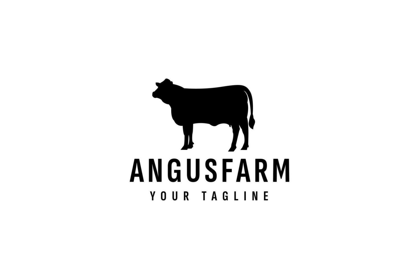 cow farm logo vector icon illustration