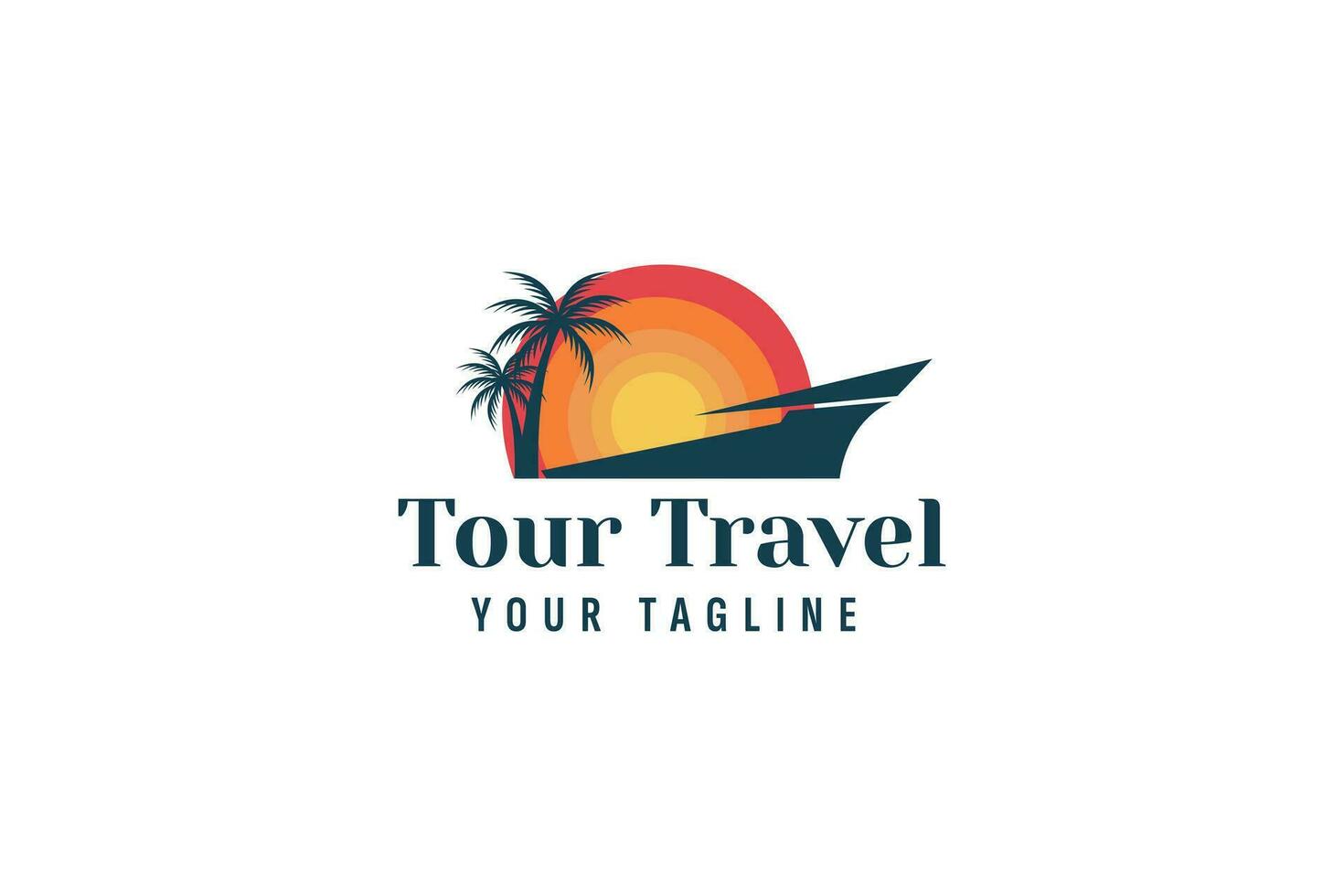 tour and travel logo vector icon illustration