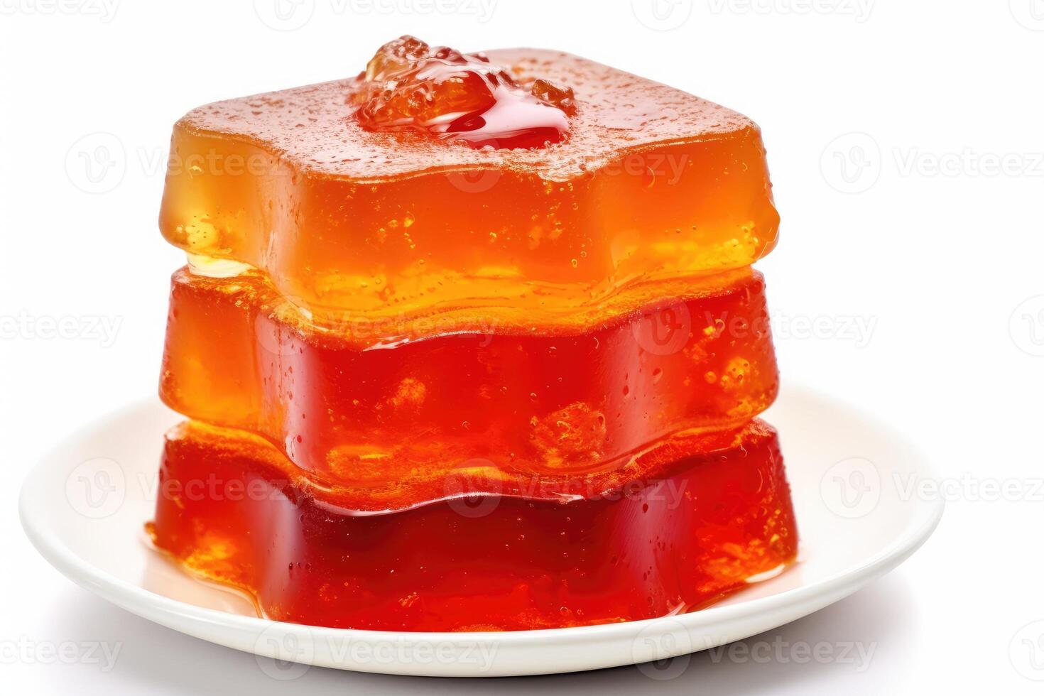 jelly white isolated background Food Photography AI Generated photo