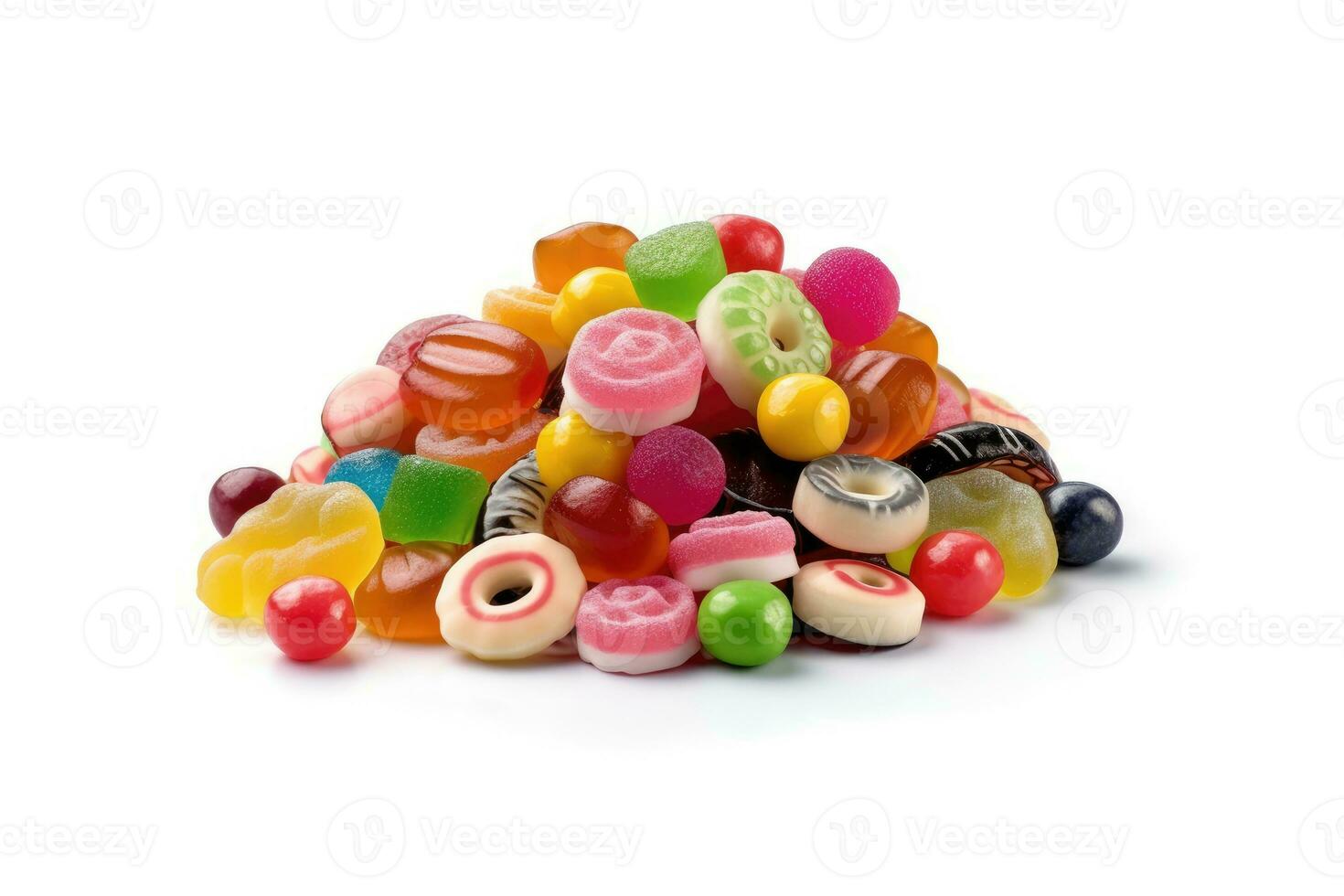 stock photo of candy food photography isolated white background AI Generated