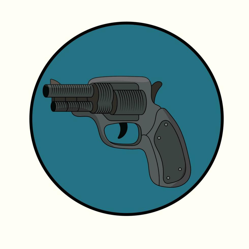 Vector illustration of a typical small gun