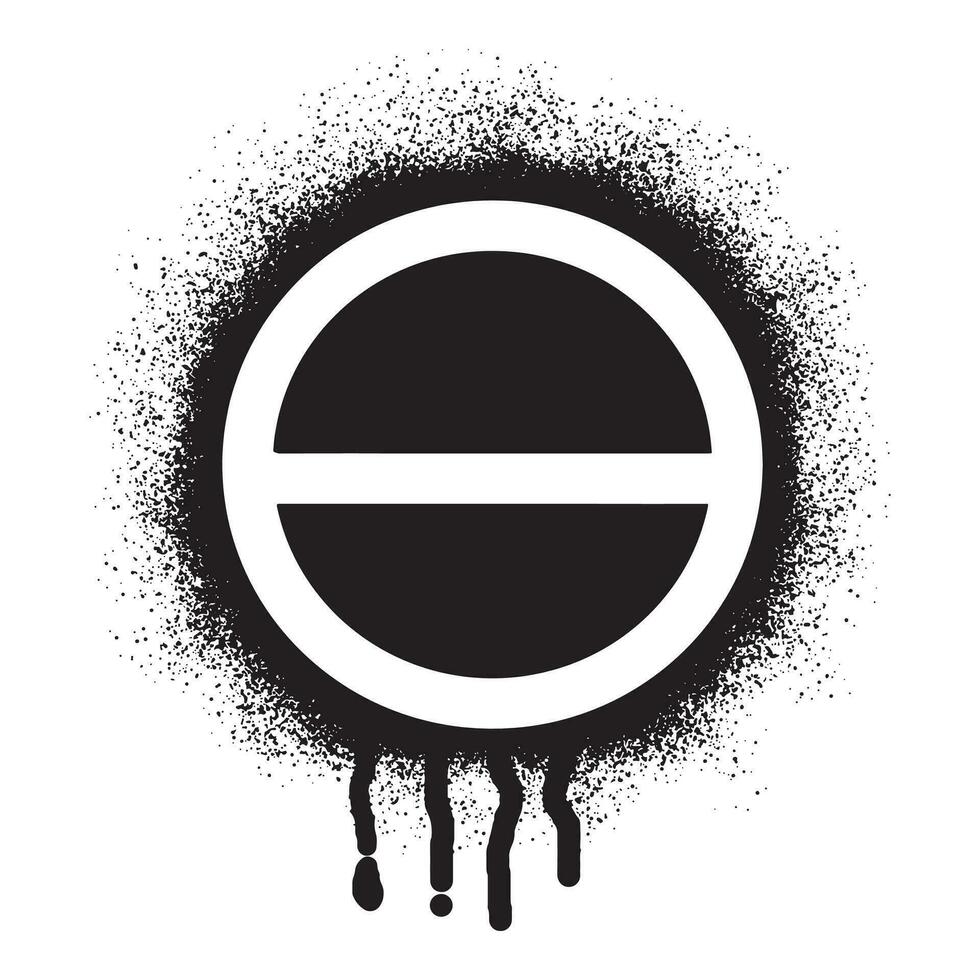 Stop sign stencil graffiti with black spray paint vector