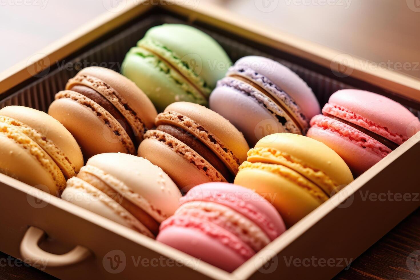 macaroon box in The kitchen table Food Photography photo