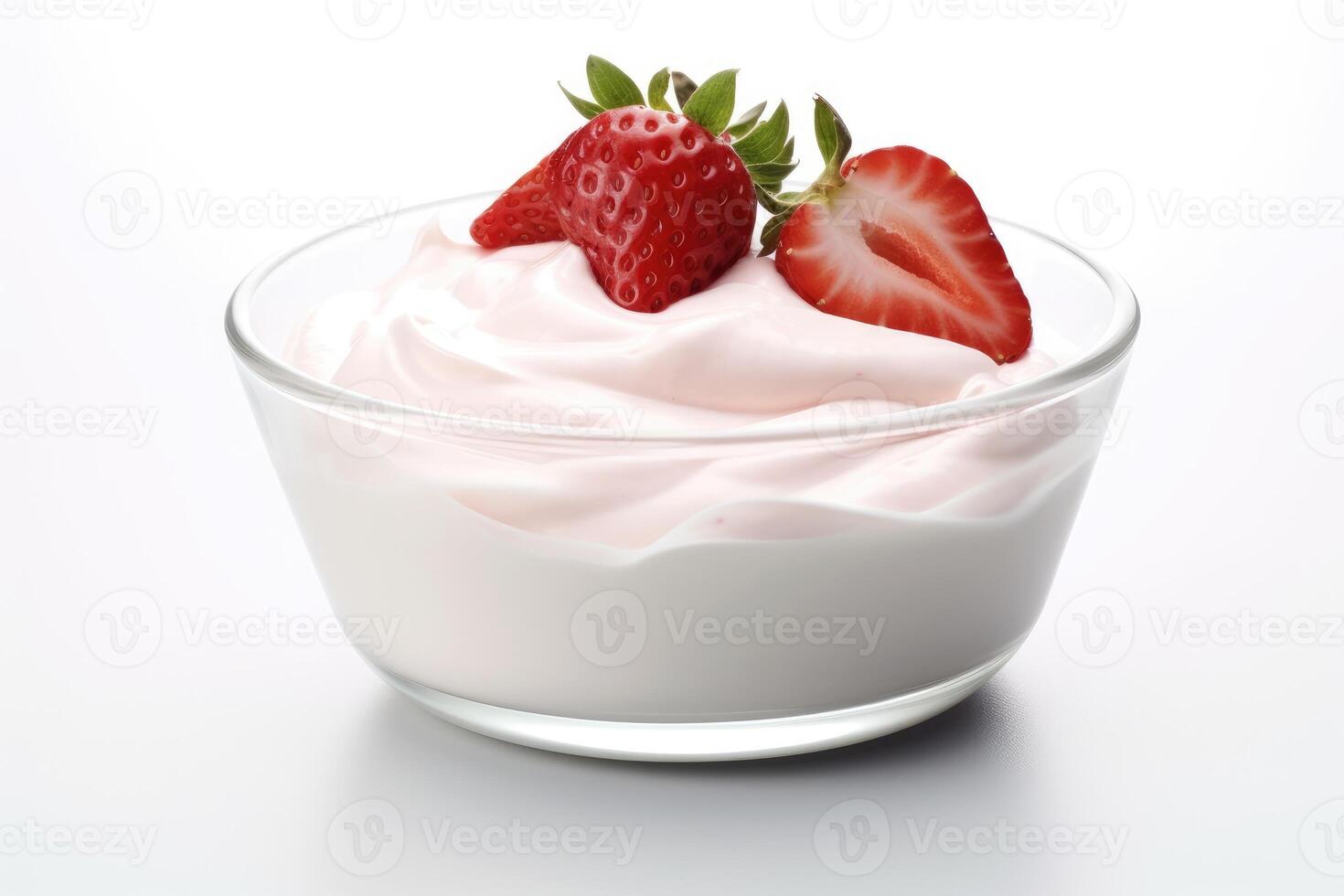 strawberry yogurt Food Photography AI Generated photo