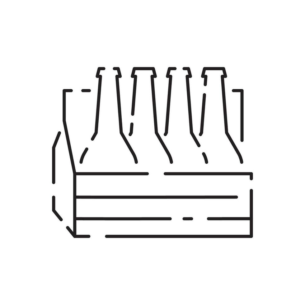Beer Related Vector Line Icon. Contains such Icons as Barrel, Six-pack, Keg, Signboard, Mug, and more drinks. Alcohol pub or bar glass.