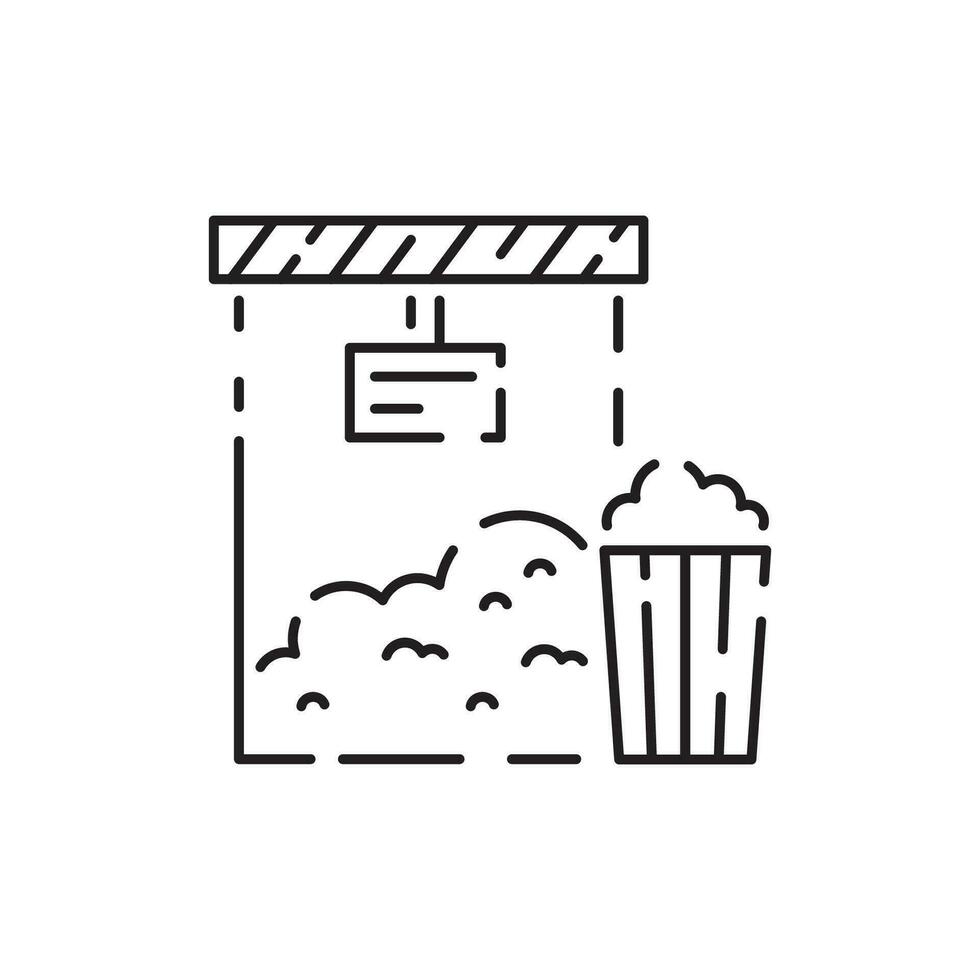 Amusement Park line icon symbol template for graphic and web design collection logo vector illustration. Roller coaster attractions. Festival fun.