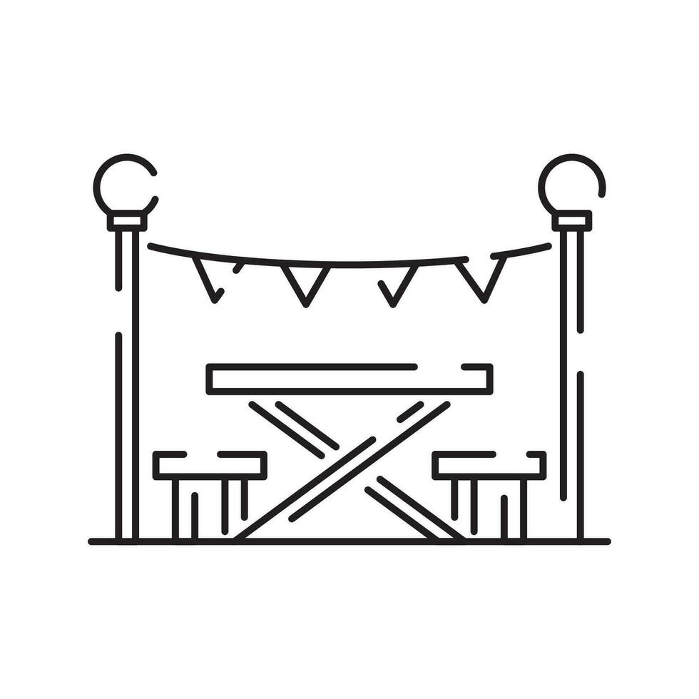 Amusement Park line icon symbol template for graphic and web design collection logo vector illustration. Roller coaster attractions. Festival fun.