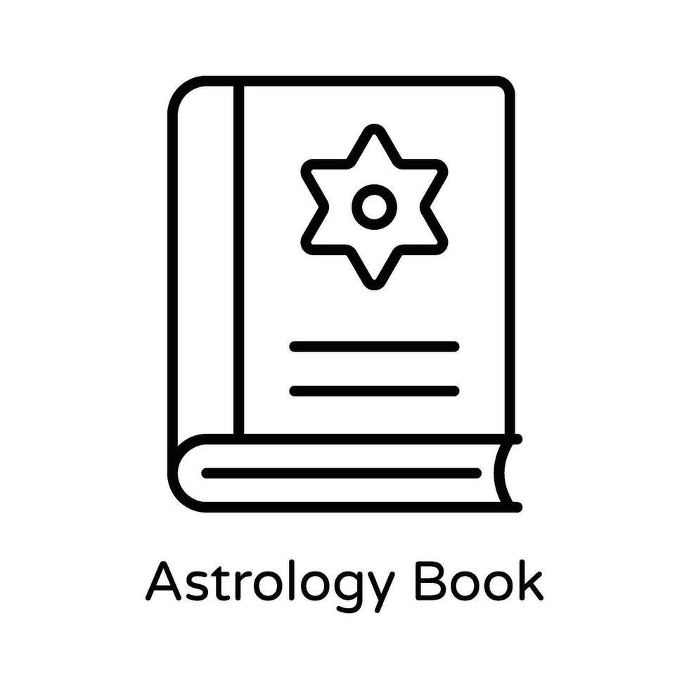 Astrology Book Vector  outline Icon Design illustration. Astrology And Zodiac Signs Symbol on White background EPS 10 File