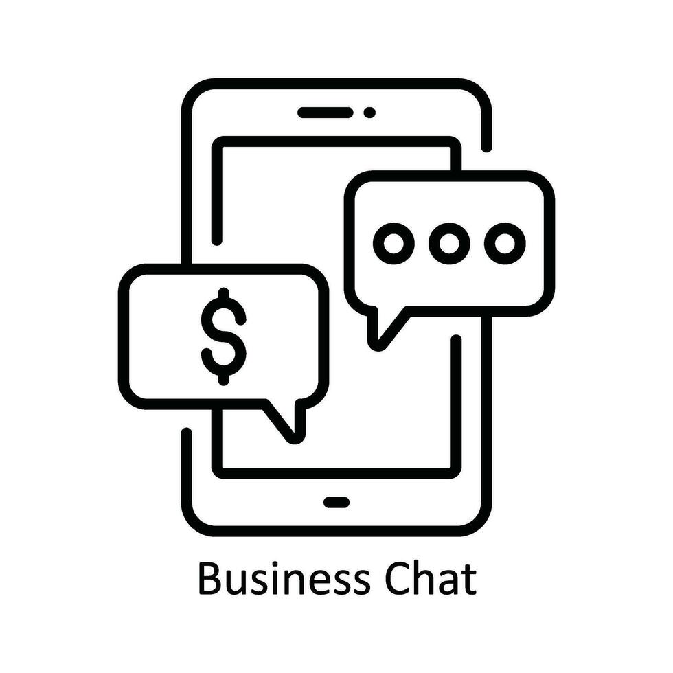 Business Chat Vector  outline Icon Design illustration. Product Management Symbol on White background EPS 10 File