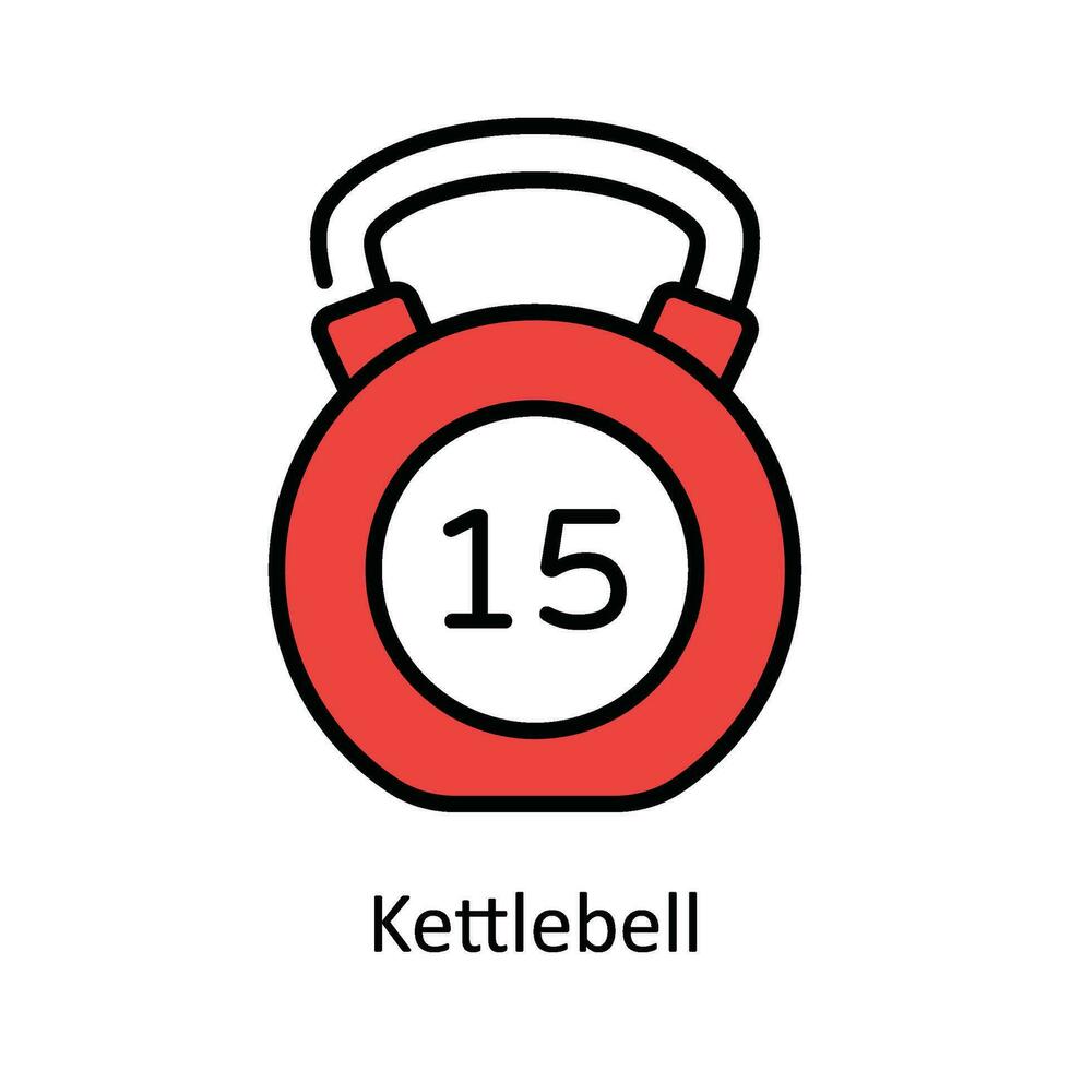 Kettle bell Vector Fill outline Icon Design illustration. Travel and Hotel Symbol on White background EPS 10 File