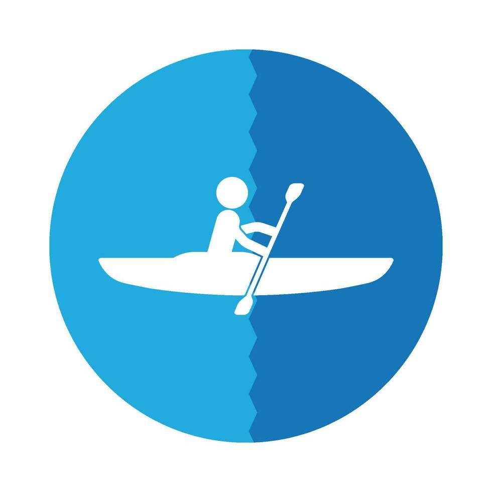 kayaking icon vector