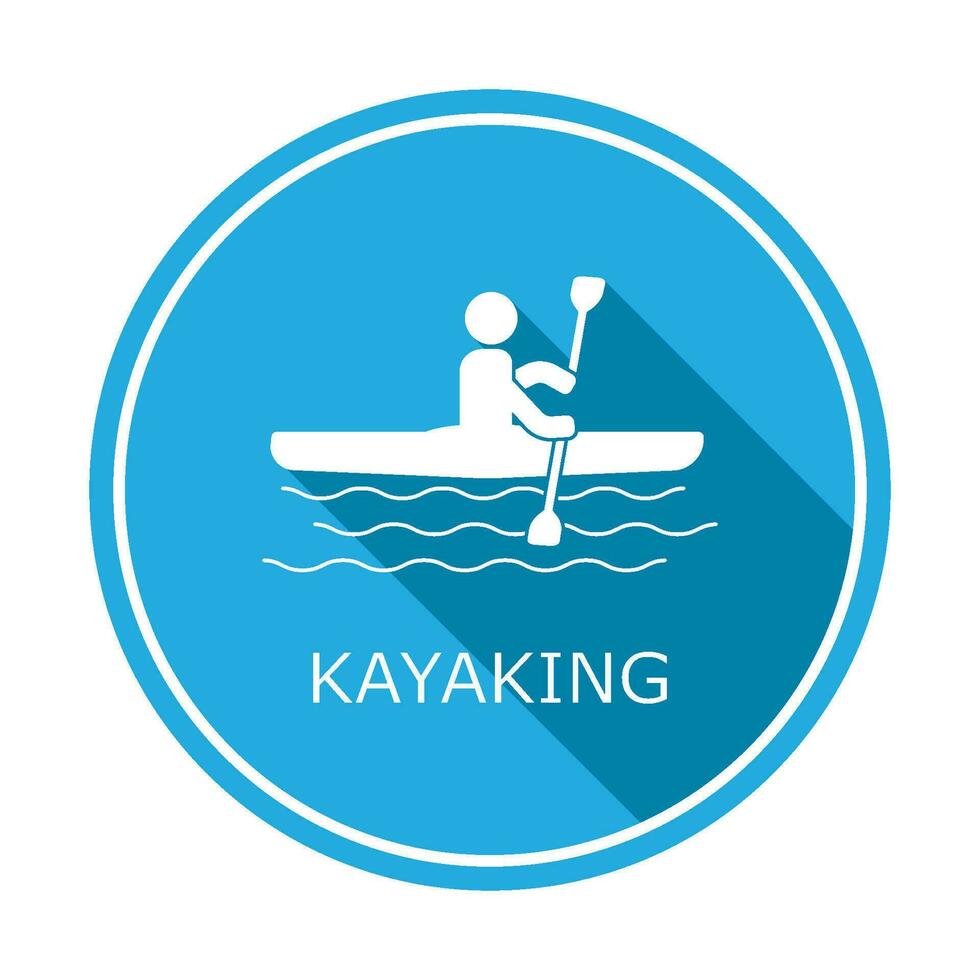 kayaking icon vector