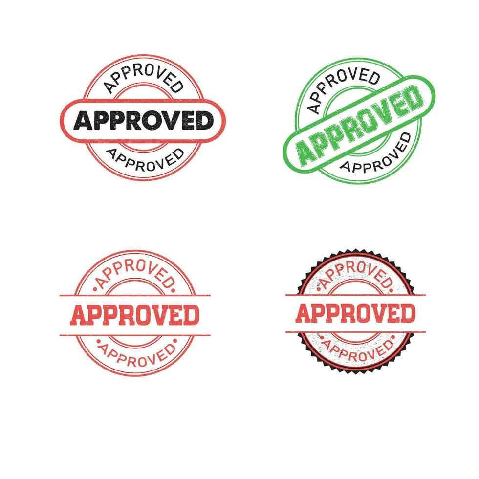 Approved vector red ribbons collection