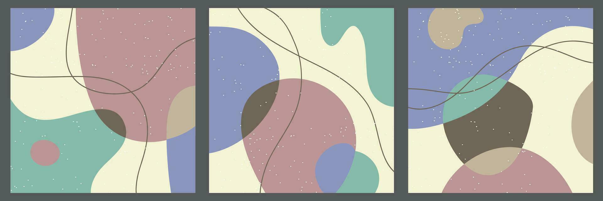 Modern abstract cover set, minimal cover design. Colorful geometric background, vector illustration.