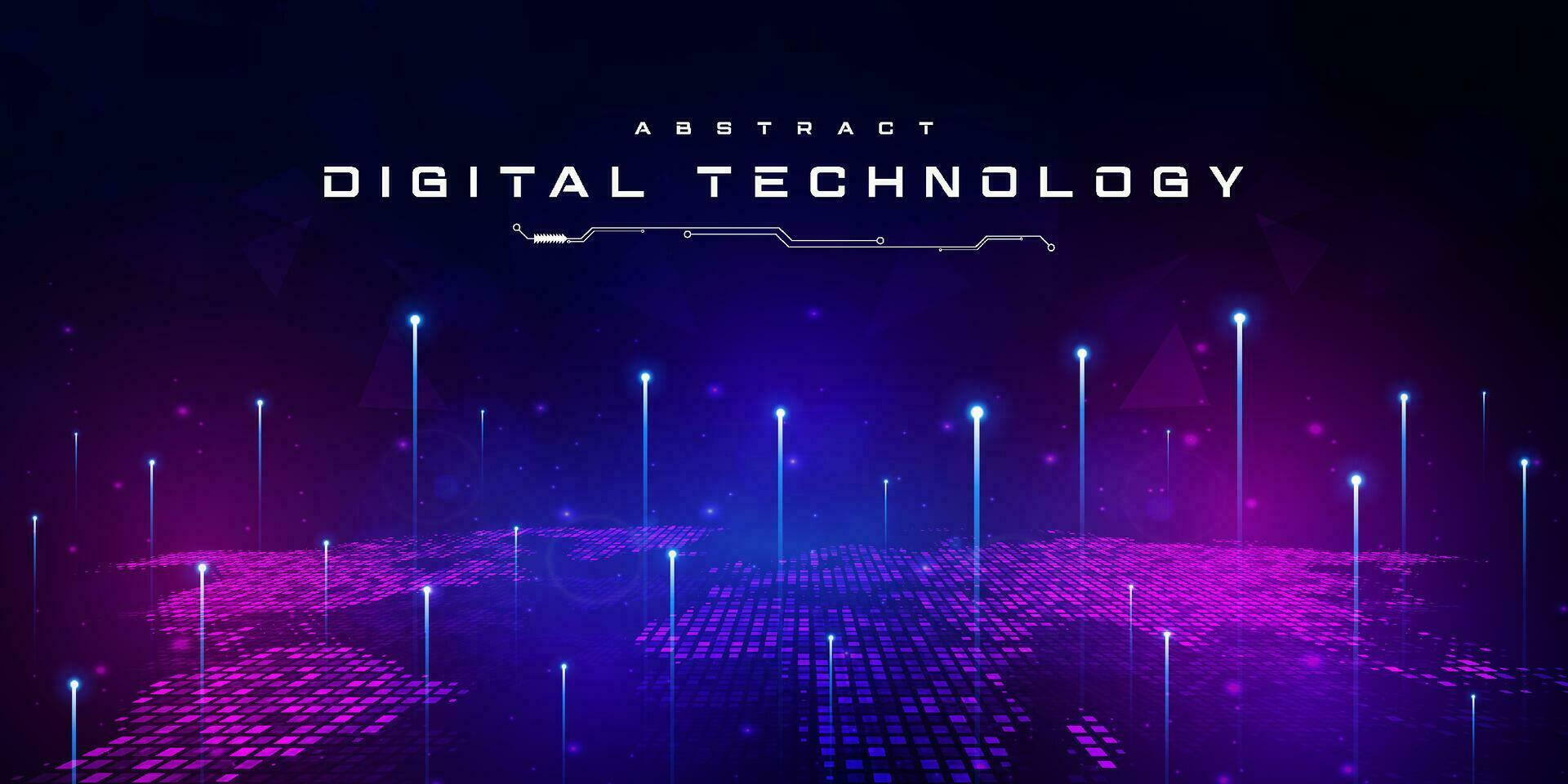 tecnología digital abstracta circuito futurista fondo rosa azul, tecnología de ciencia cibernética, futuro de comunicación de innovación, datos grandes ai, conexión de red de Internet, vector de ilustración de alta tecnología en la nube