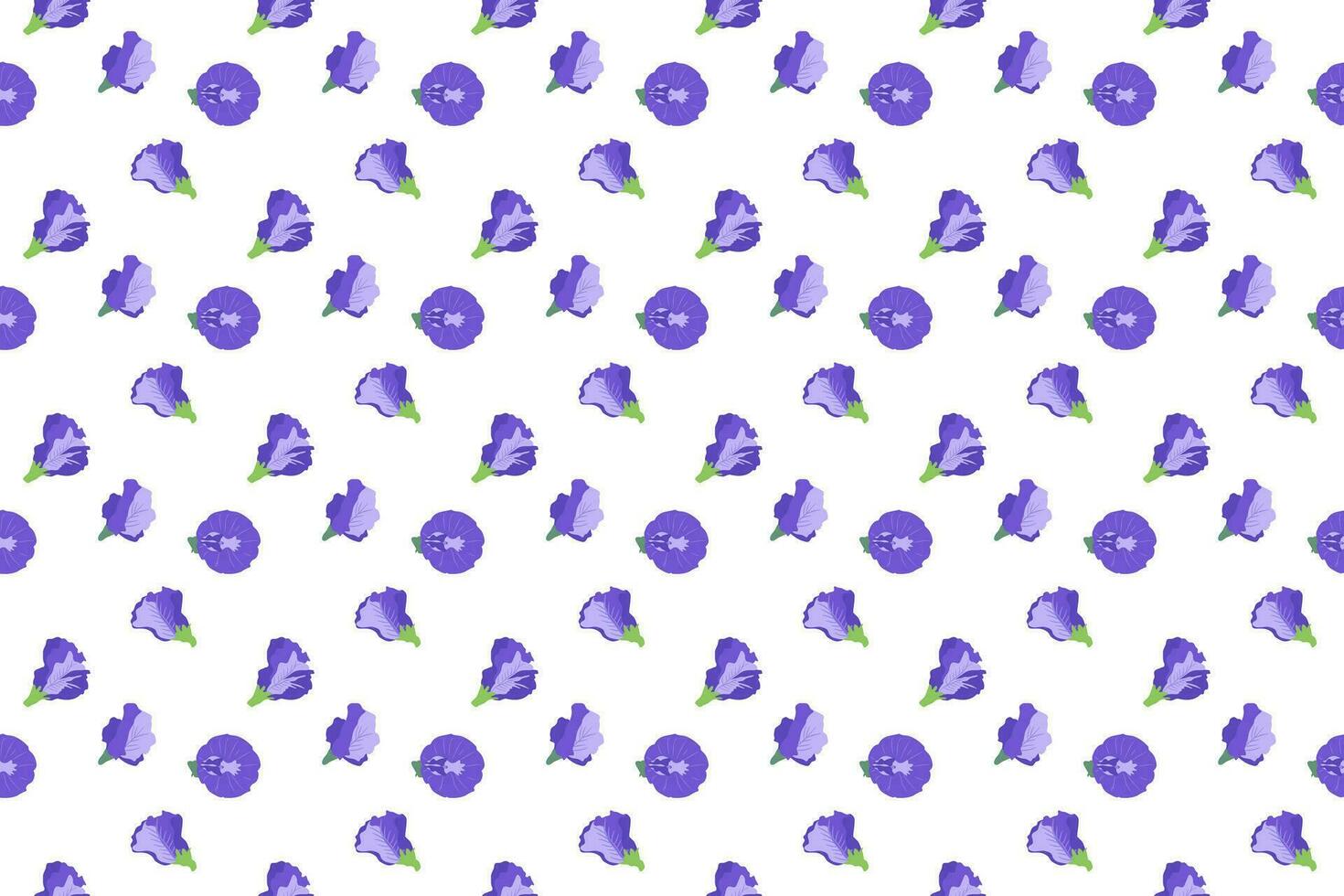 A tiny butterfly pea flower as seamless pattern vector