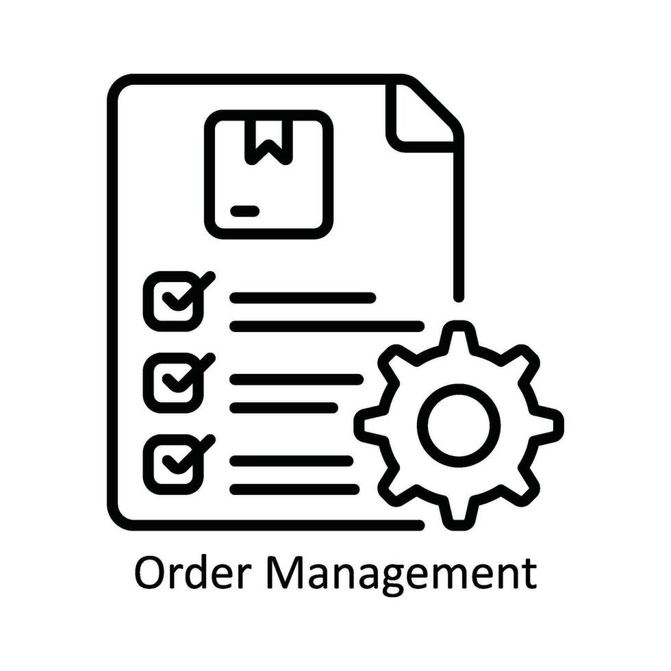 Order Management Vector  outline Icon Design illustration. Product Management Symbol on White background EPS 10 File