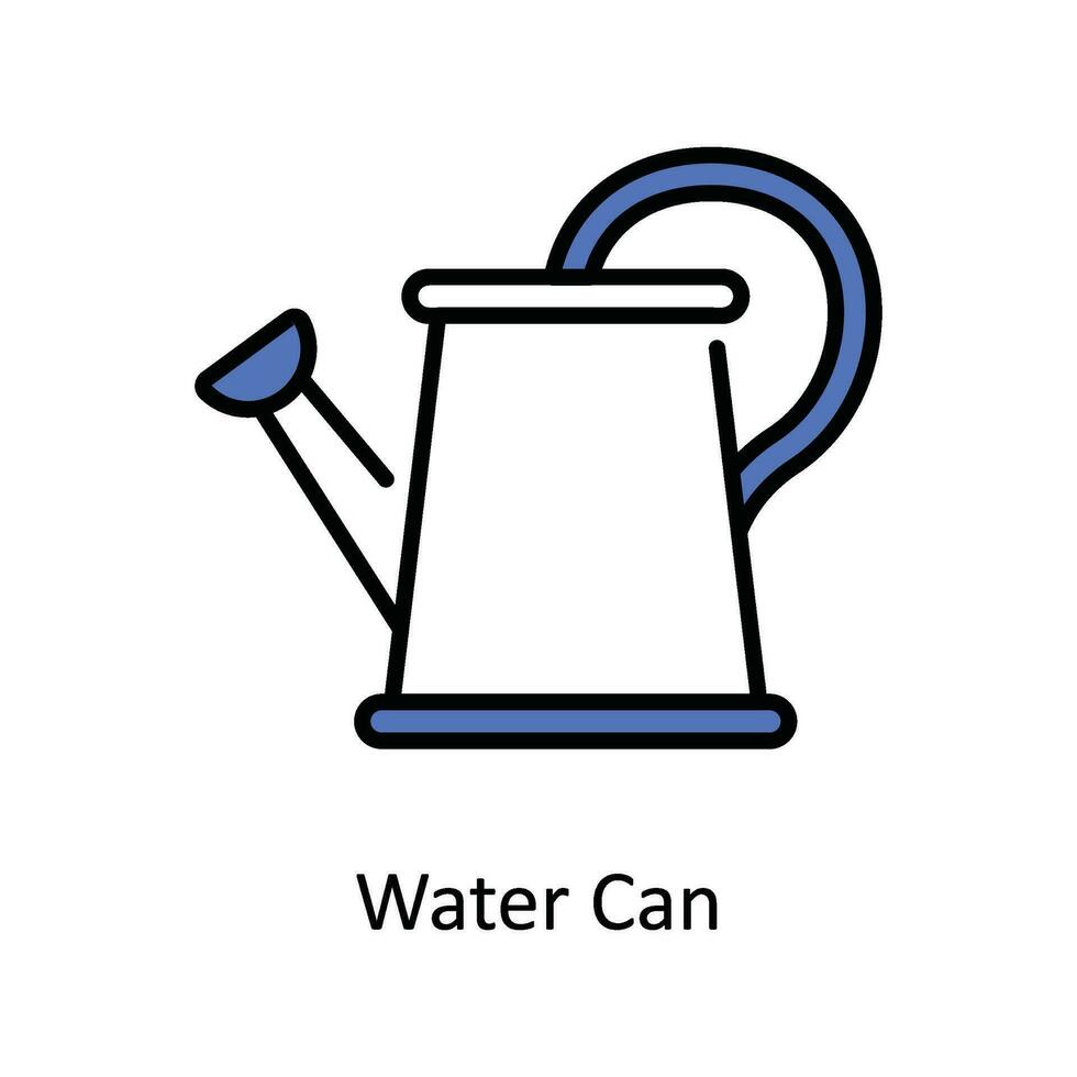 Water Can Vector Fill outline Icon Design illustration. Travel and Hotel Symbol on White background EPS 10 File