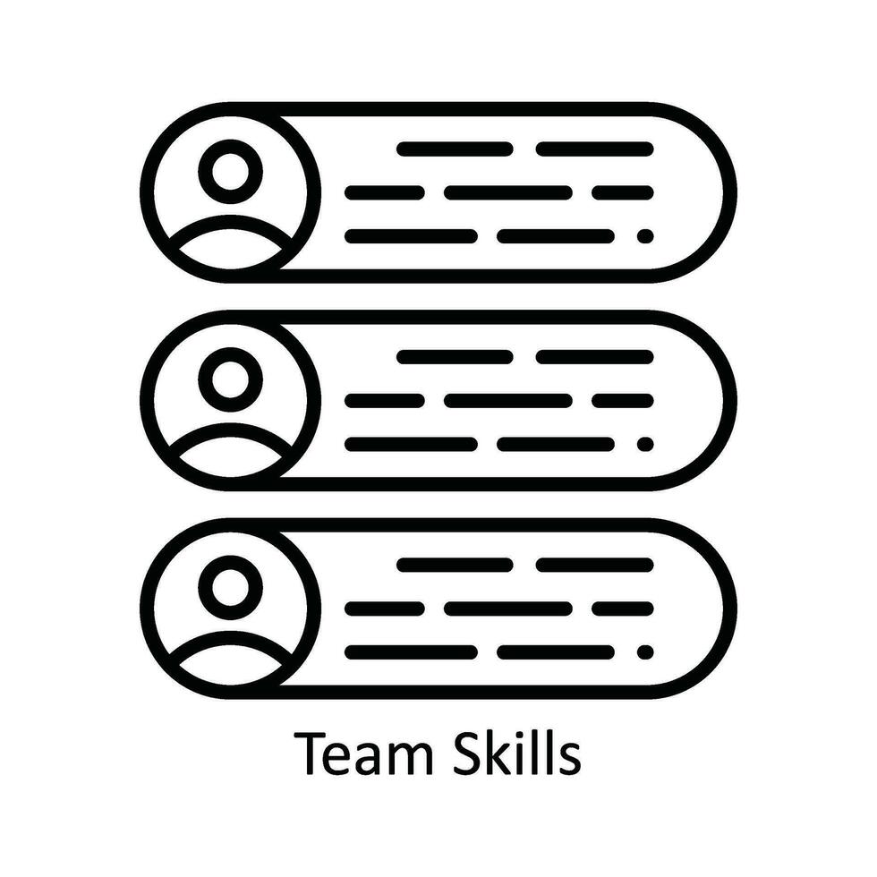 Team Skills Vector  outline Icon Design illustration. Product Management Symbol on White background EPS 10 File