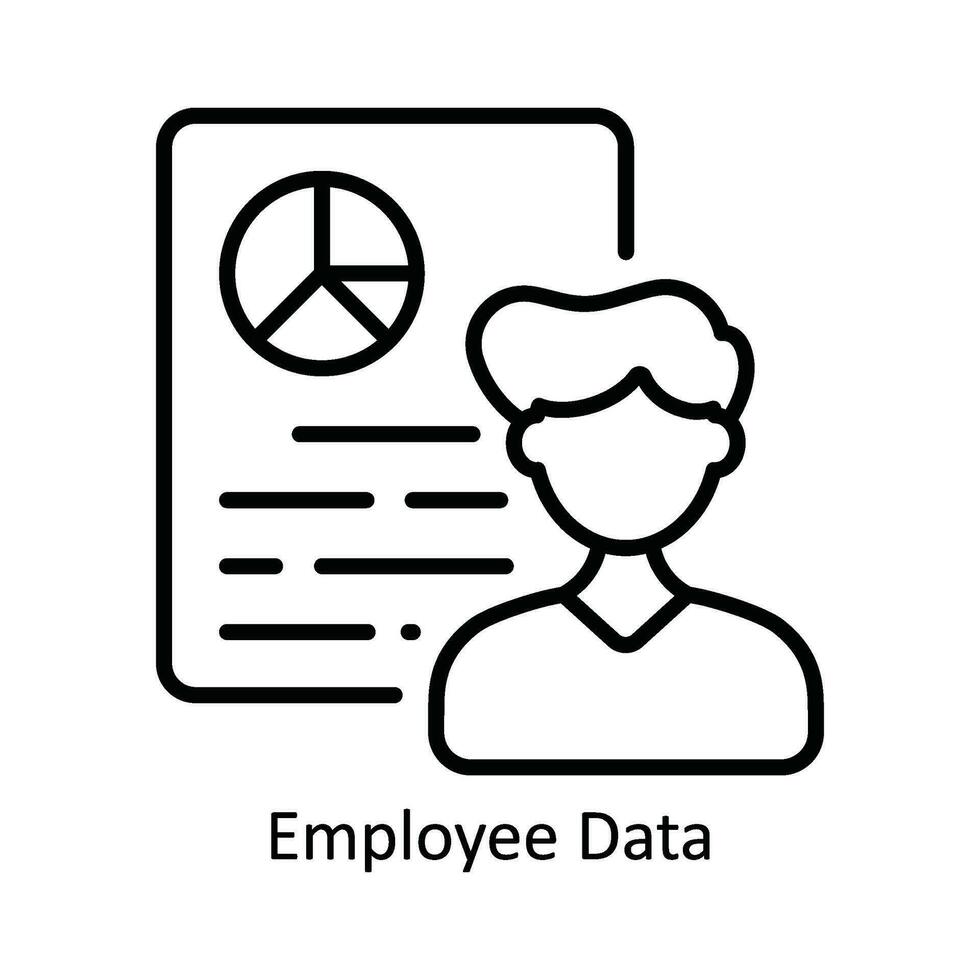 Employee Data Vector  outline Icon Design illustration. Product Management Symbol on White background EPS 10 File