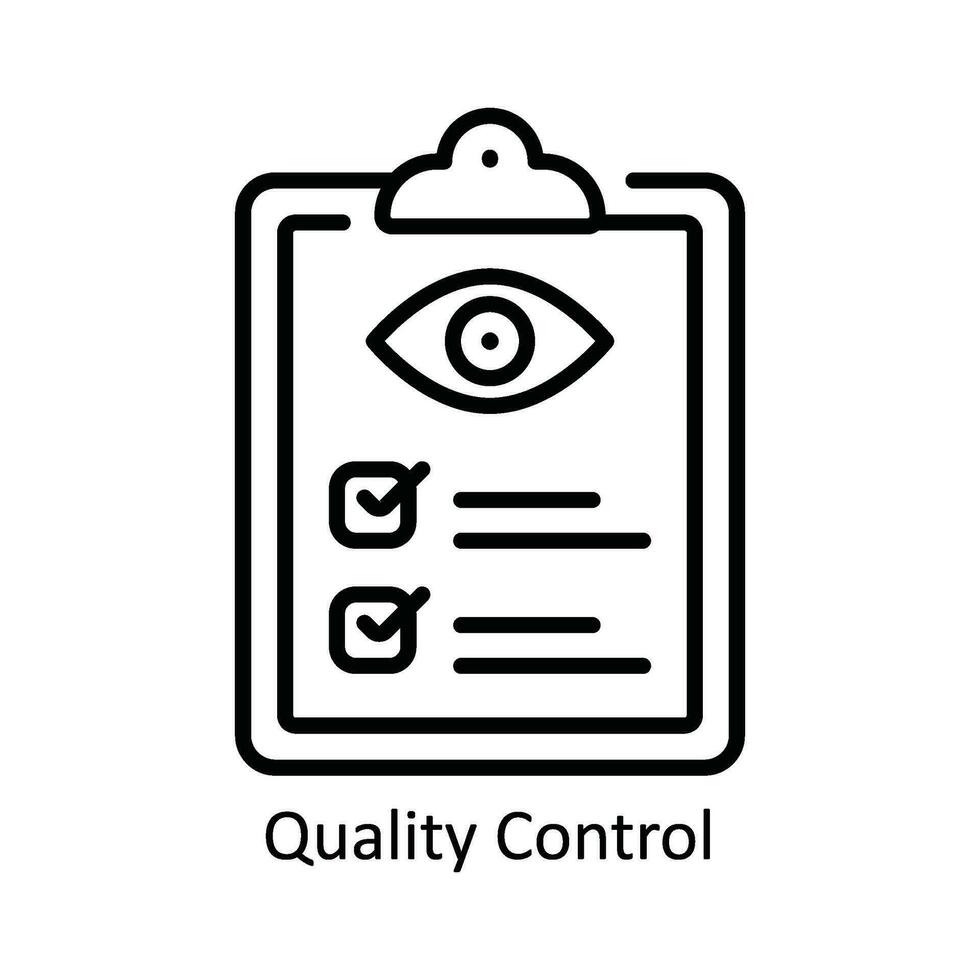 Quality Control Vector  outline Icon Design illustration. Product Management Symbol on White background EPS 10 File